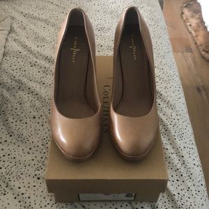 Never Worn Cole Haan Heals size 8.5, nude in color.
